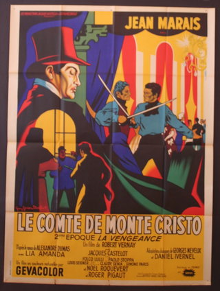 a movie poster of a man fighting with swords