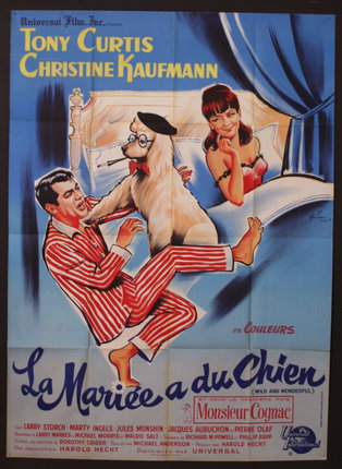 a movie poster of a man and a dog