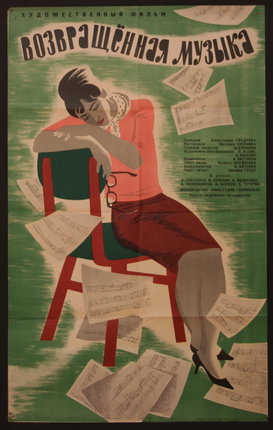 a woman sleeping on a chair with notes
