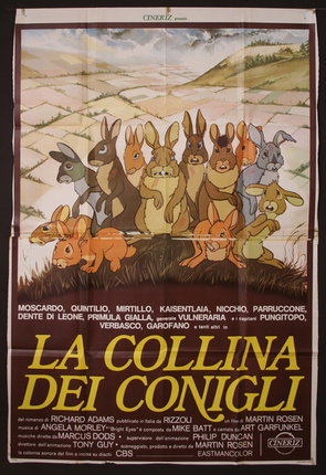 a poster of a group of rabbits
