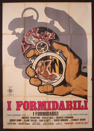 a poster of a man holding a watch