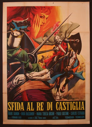 a poster of a knight on horseback