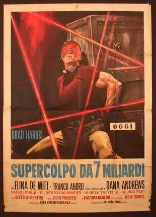 a poster of a man with a blindfold