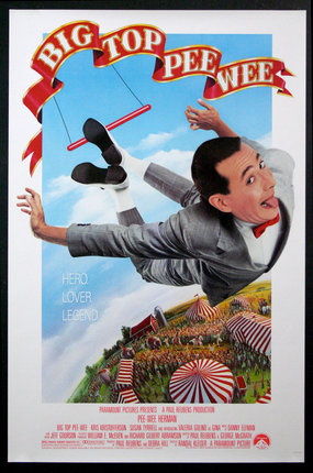 a poster of a man flying through the air
