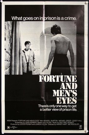 a movie poster of a man looking at another man