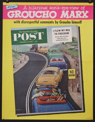 a poster of a road with cars