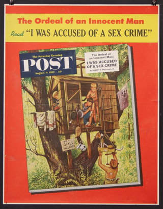 a magazine cover with a tree house