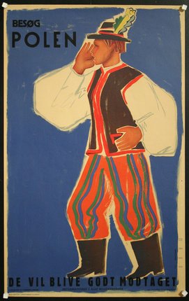 a poster of a man in traditional clothes