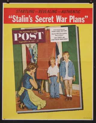 a poster of children in front of a magazine