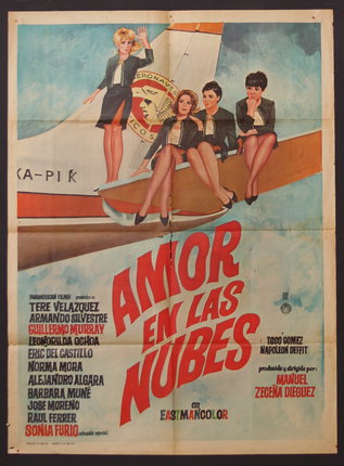 a movie poster of women sitting on a plane
