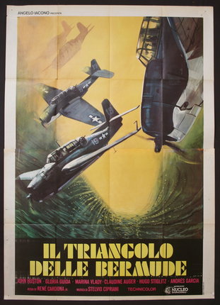 a poster of airplanes flying in the air
