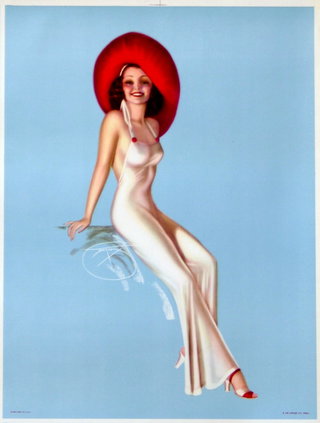 a woman wearing a red hat and white jumpsuit