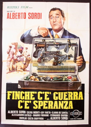 a poster of a man holding a gun