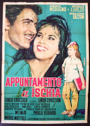 a movie poster of a man and a woman smiling