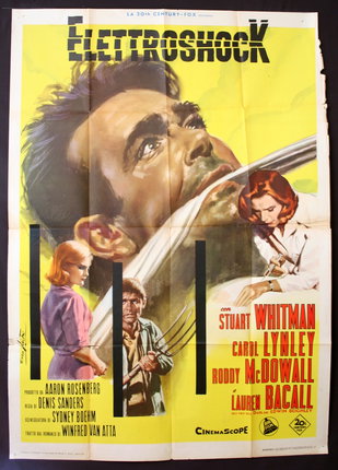 a movie poster of a man eating a knife