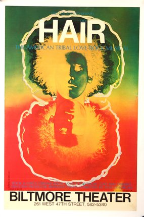 a poster of a man with a afro