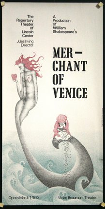 a poster with mermaids and text