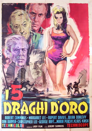 a movie poster with a woman in a swimsuit