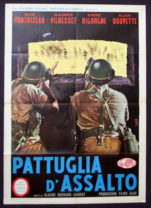 a poster of soldiers pointing at a wall