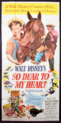 a movie poster of two children playing a guitar and a horse