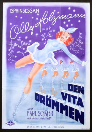 a poster of a woman skating