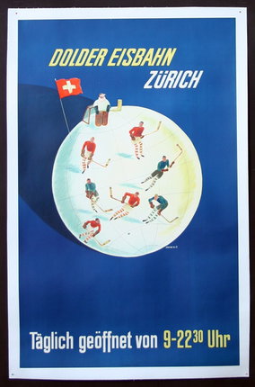a poster of a hockey game