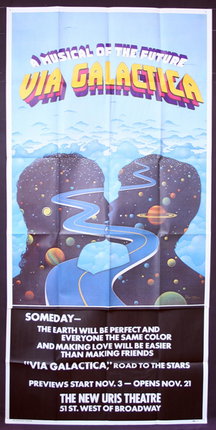 a poster with a couple of people kissing