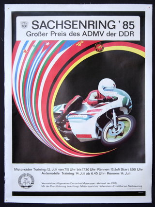 a poster of a motorcycle race