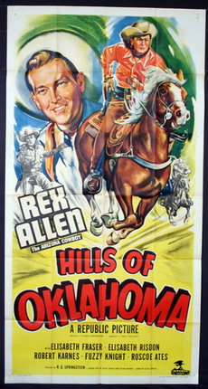 a poster of a man riding a horse