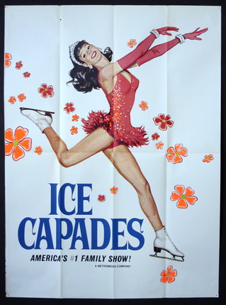 a poster of a woman ice skating