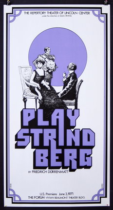 a poster with people sitting on chairs