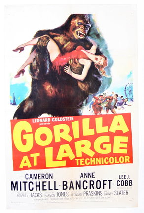 a movie poster of a bear carrying a woman