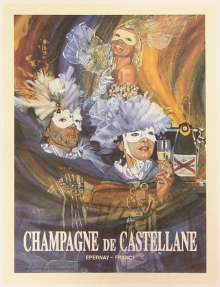 a poster of a champagne