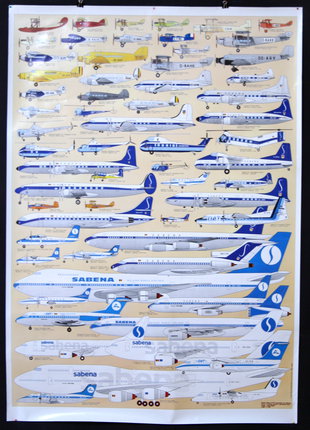 a poster of different types of airplanes