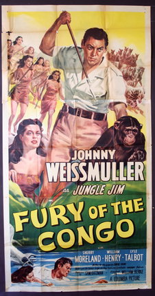 a movie poster with a man and a monkey