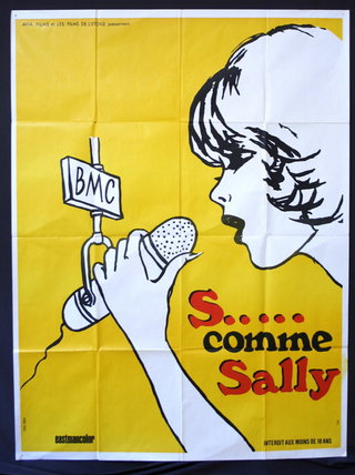 a poster of a woman holding a microphone