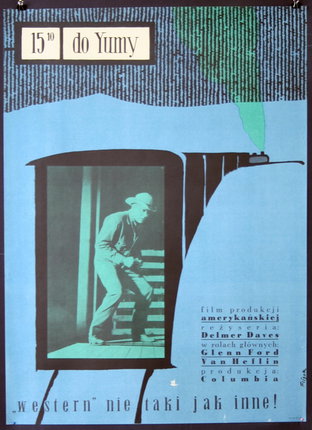 a movie poster of a man in a window