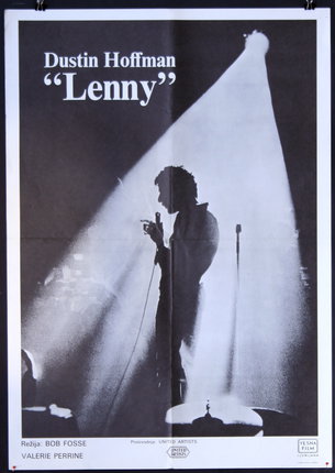 a poster of a singer on stage