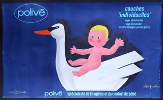 a baby on a swan