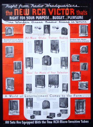 a poster with images of radio equipment