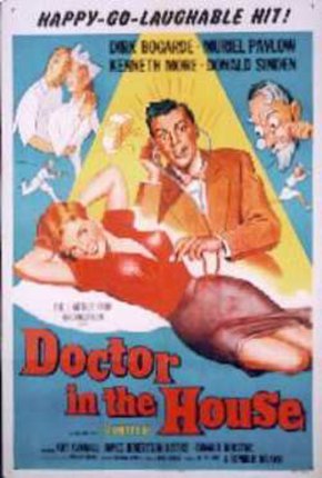 a poster of a man with a stethoscope and a woman