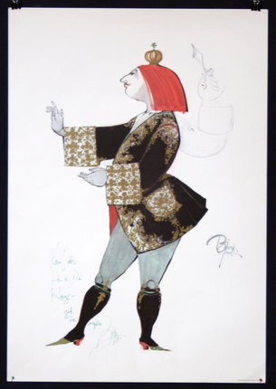 a drawing of a man in a garment