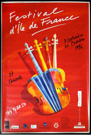 a poster of a violin
