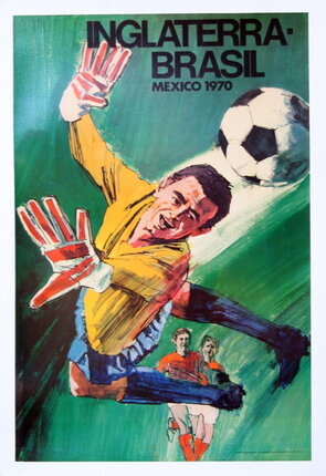 Inglaterra Brasil: Mexico 1970 ( World Cup ) | Original Vintage