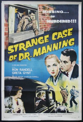a movie poster with a man standing in front of a woman