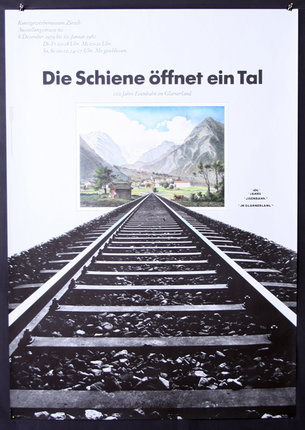 a poster of a train track