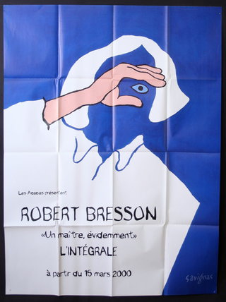 a poster of a man with a hand covering his face