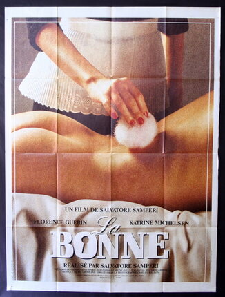 a poster of a woman cleaning her legs