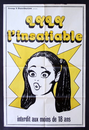 a poster of a woman with a surprised expression