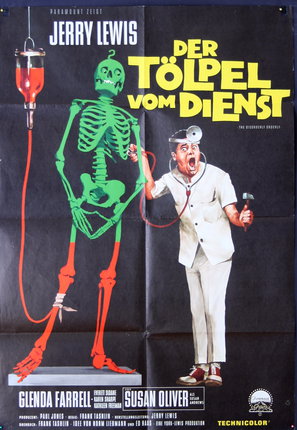 a poster of a doctor and a skeleton